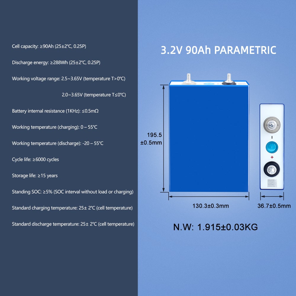 Powering Your Devices Efficiently with a 3.2V LiFePO4 Prismatic Battery